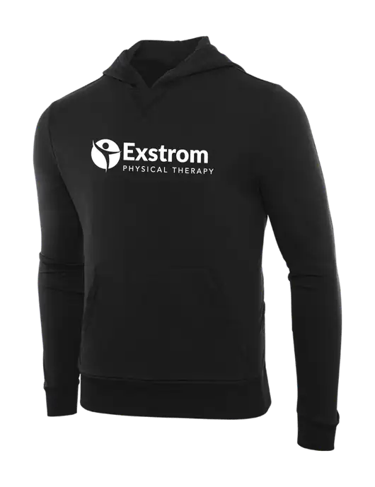 Allmade Deep Black Organic French Terry Pullover Hoodie w/Exstrom Logo