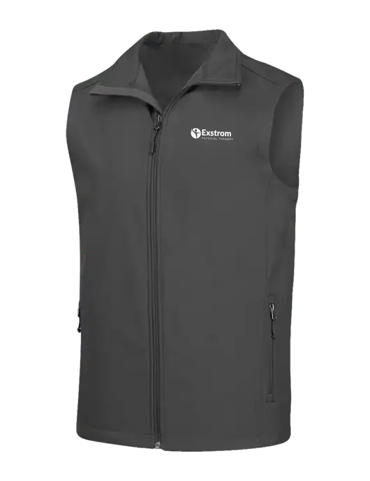 Charcoal Grey Core Soft Shell Vest w/Exstrom Logo