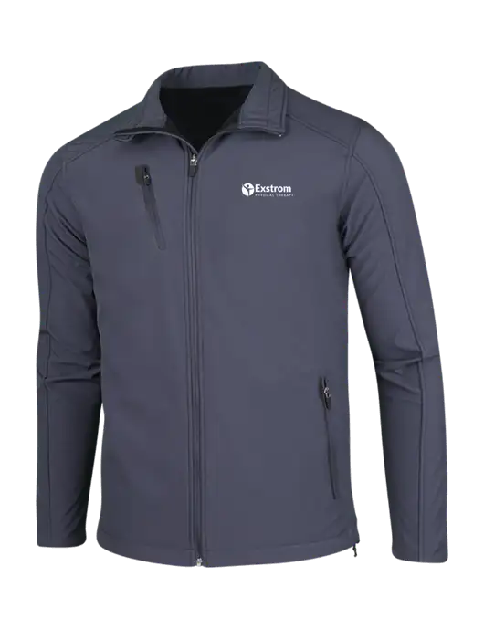 Dark Grey Welded Softshell Jacket w/Exstrom Logo