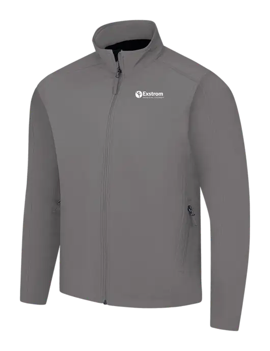 Medium Grey Core Soft Shell Jacket w/Exstrom Logo