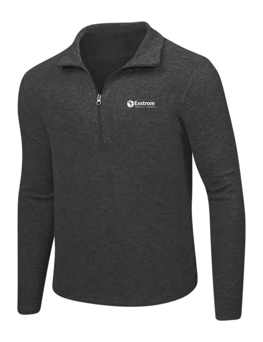 Charcoal Heather Microfleece 1/2 Zip Pullover w/Exstrom Logo