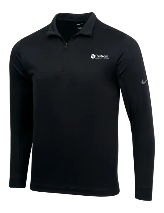 NIKE Black Dry 1/2 Zip Cover-Up w/Exstrom Logo