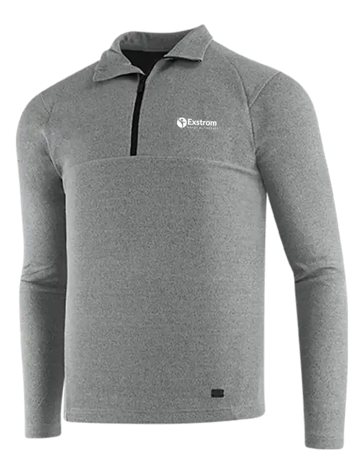 OGIO Petrol Grey Heather Transition 1/4 Zip Pullover w/Exstrom Logo