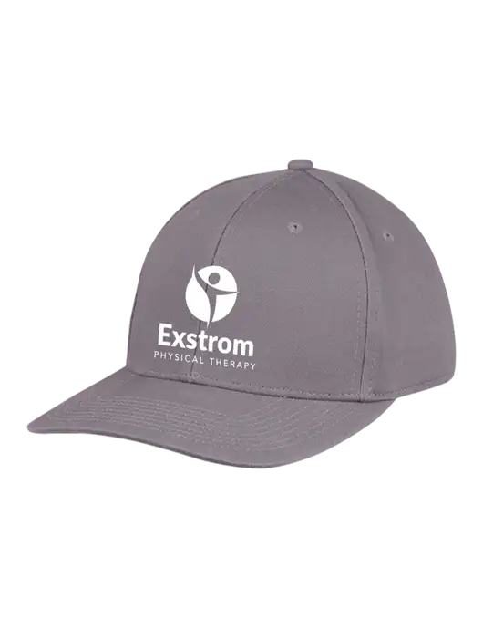 Premium Modern Structured Twill Charcoal Snapback Cap w/Exstrom Logo