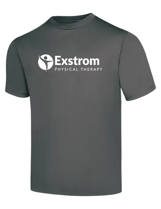 Dark Grey PosiCharge Competitor Tee w/Exstrom Logo