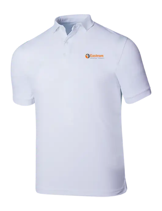 Callaway Ottoman Bright White Polo w/Exstrom Logo