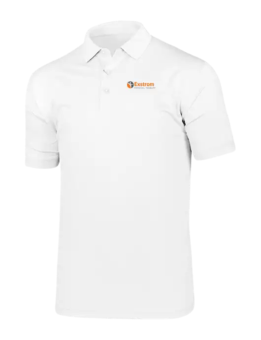 Callaway Vibrant Bright White Ventilated Polo w/Exstrom Logo