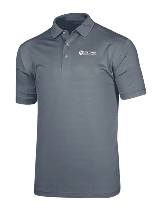 Callaway Vibrant Light Grey Ventilated Polo w/Exstrom Logo