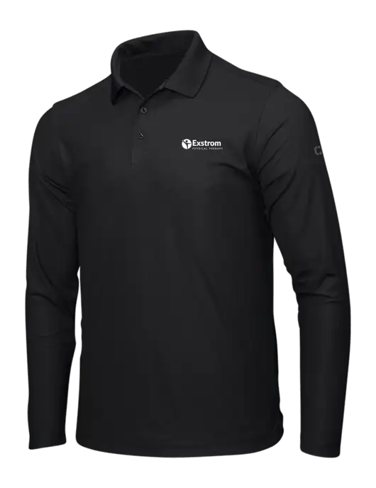OGIO Blacktop Caliber 2.0 Long Sleeve Polo w/Exstrom Logo