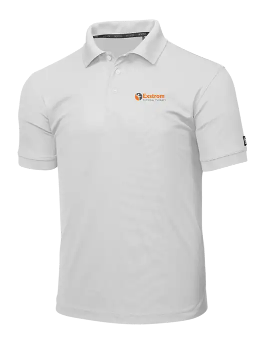 OGIO Bright White Caliber 2.0 Polo w/Exstrom Logo
