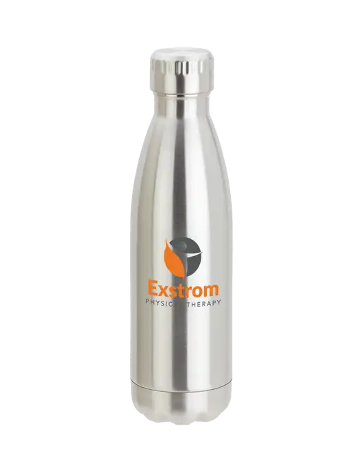 City Go Silver 17 oz Insulated Bottle w/Exstrom Logo