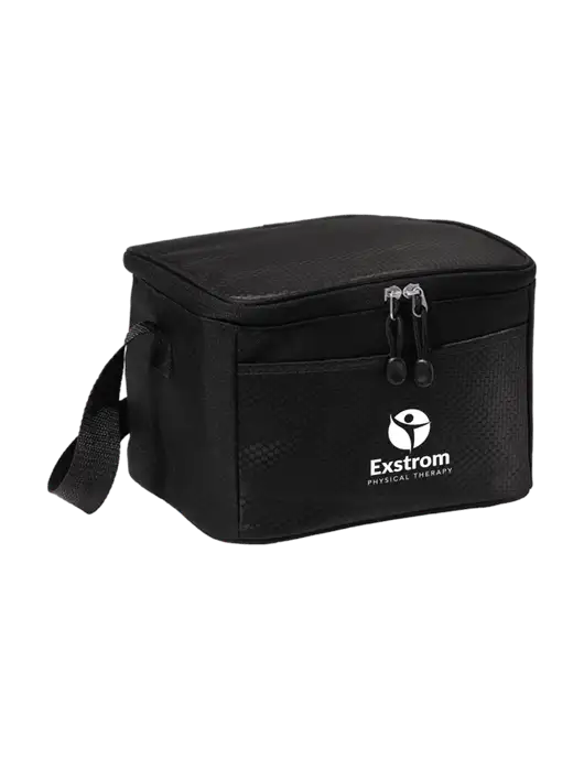 6 Can Black/Black Cube Cooler w/Exstrom Logo