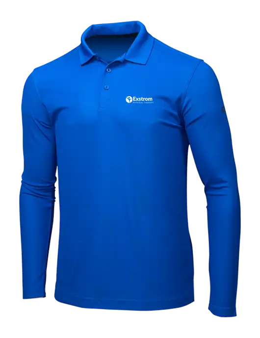 OGIO Royal Blue Caliber 2.0 Long Sleeve Polo w/Exstrom Logo