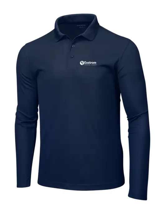 OGIO Navy Caliber 2.0 Long Sleeve Polo w/Exstrom Logo