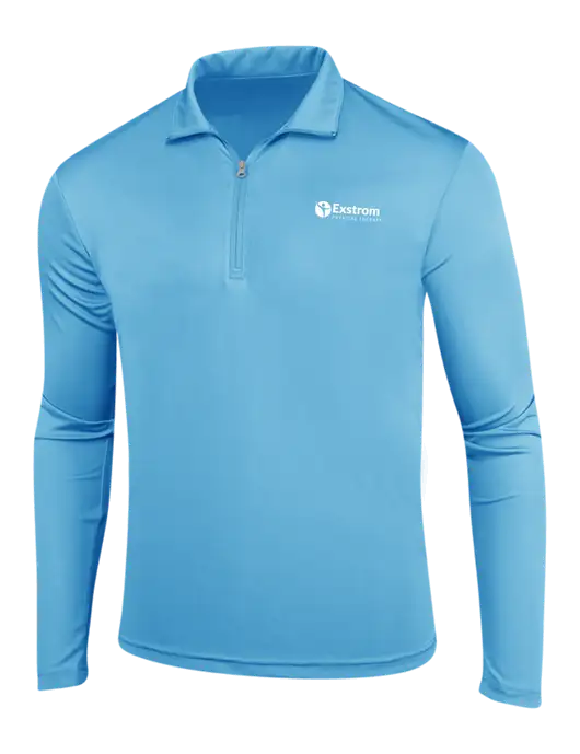 Sapphire Blue PosiCharge Competitor 1/4 Zip Pullover w/Exstrom Logo