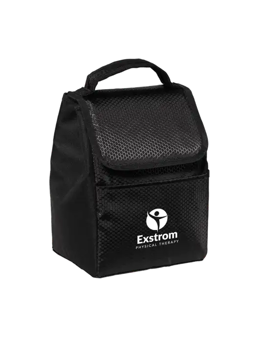 Lunch Bag Black Cooler w/Exstrom Logo
