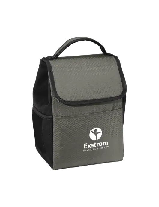Lunch Bag Grey/Black Cooler w/Exstrom Logo