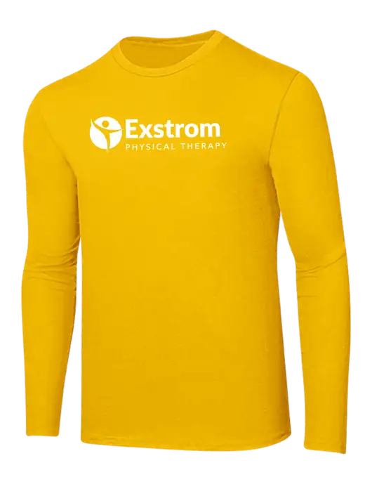 Ring Spun Yellow Gold 4.5 oz Long Sleeve T-Shirt
 w/Exstrom Logo