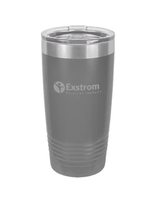 Polar Camel 20 oz Powder Coated Grey Vacuum Insulated Tumbler  w/Exstrom Logo