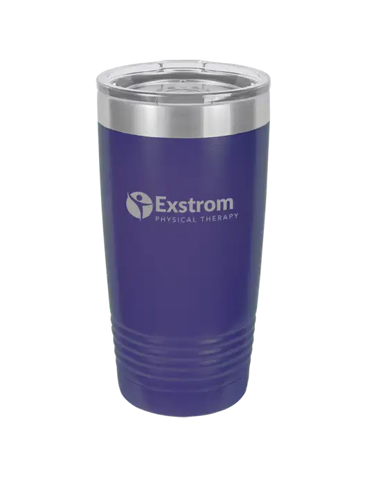Polar Camel 20 oz Powder Coated Purple Vacuum Insulated Tumbler w/Exstrom Logo