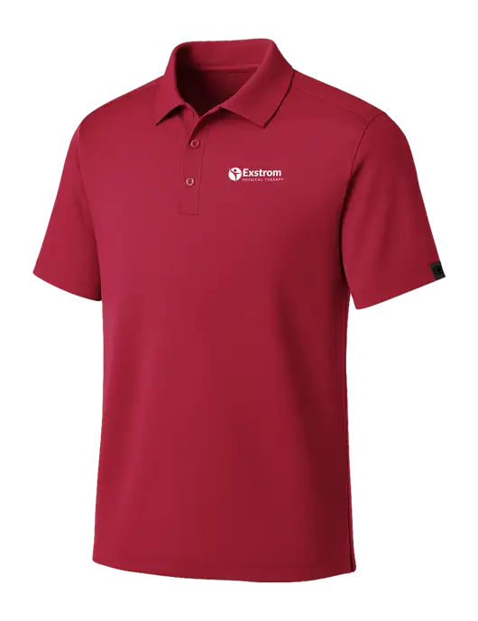 OGIO Red Framework Polo w/Exstrom Logo