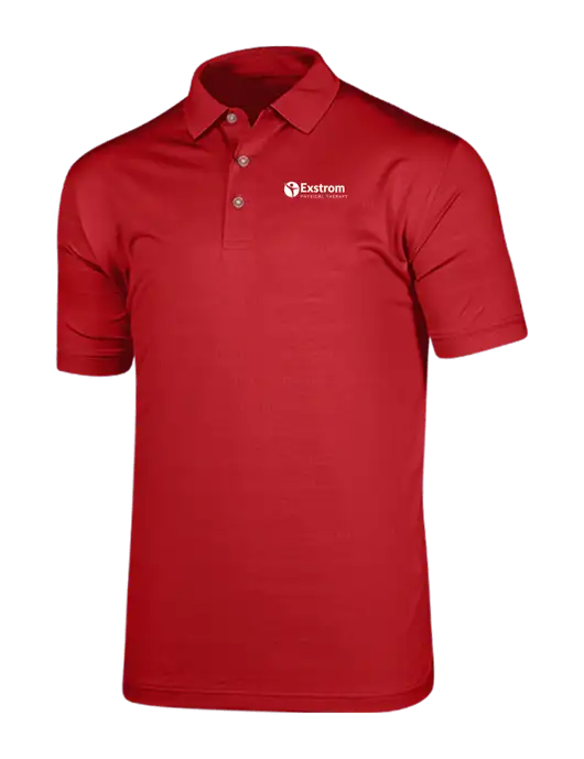 Callaway Vibrant Red Ventilated Polo w/Exstrom Logo