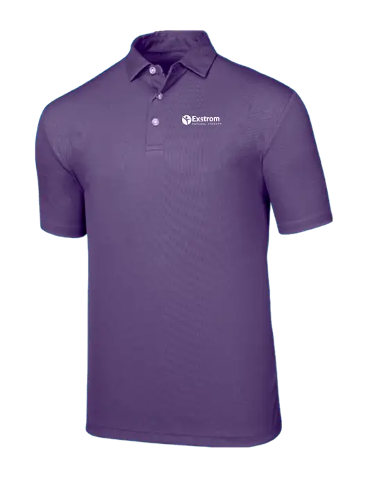 Callaway Birdseye Purple Polo w/Exstrom Logo