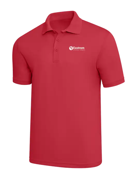 Red PosiCharge RacerMesh Polo w/Exstrom Logo