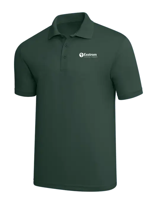 Dark Green PosiCharge RacerMesh Polo w/Exstrom Logo