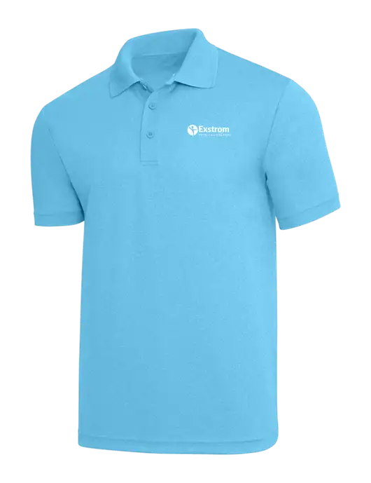 Light Sapphire Heather PosiCharge RacerMesh Polo w/Exstrom Logo