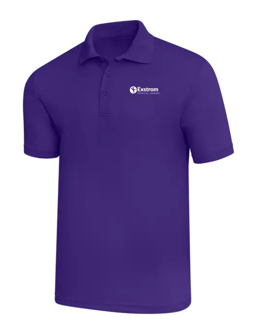 Purple PosiCharge RacerMesh Polo w/Exstrom Logo