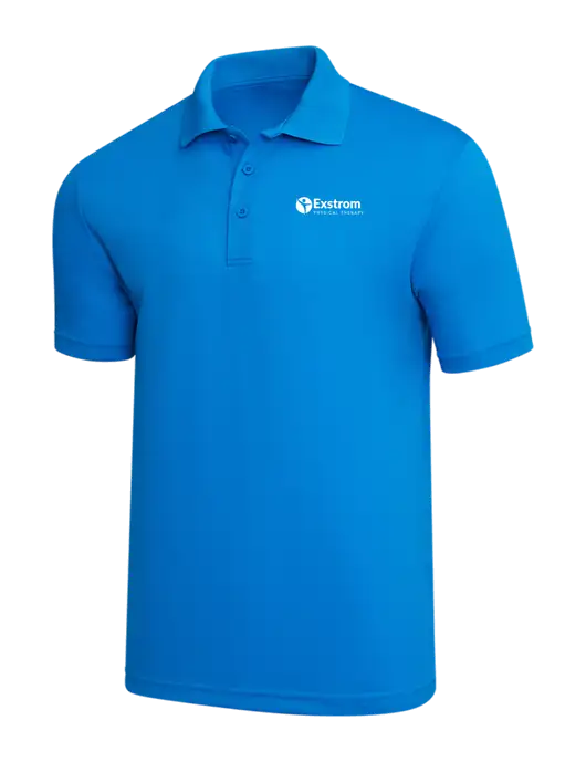 Sapphire Blue PosiCharge RacerMesh Polo w/Exstrom Logo