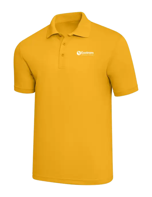 Yellow Gold PosiCharge RacerMesh Polo w/Exstrom Logo