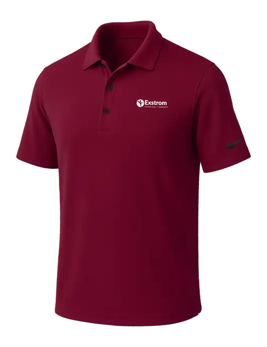 NIKE Cardinal Dri-Fit Micro Pique Polo w/Exstrom Logo