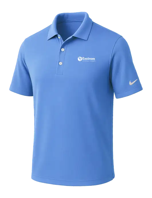 NIKE Carolina Blue Dri-Fit Micro Pique Polo w/Exstrom Logo