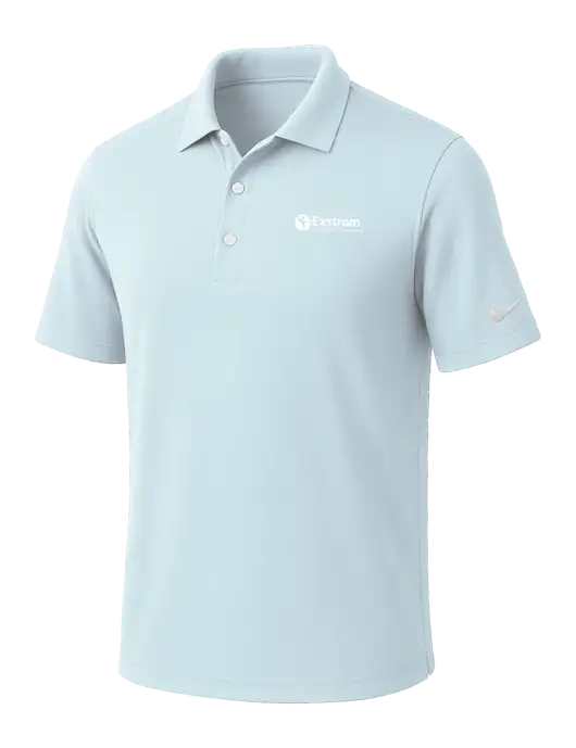 NIKE Very Light Blue Dri-Fit Micro Pique Polo w/Exstrom Logo