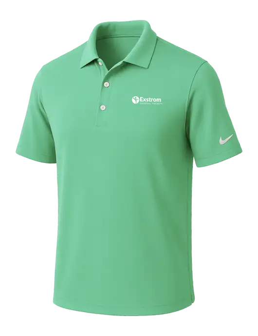 NIKE Very Light Green Dri-Fit Micro Pique Polo w/Exstrom Logo