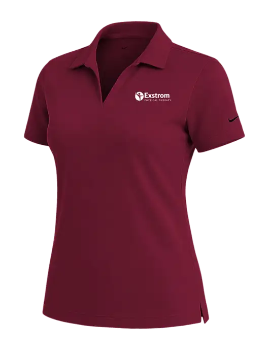 NIKE Cardinal Womens Dri-Fit Micro Pique Polo w/Exstrom Logo