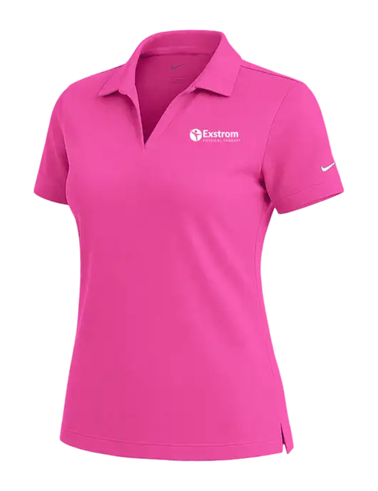 NIKE Fuchsia Womens Dri-Fit Micro Pique Polo w/Exstrom Logo