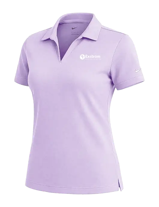 NIKE Light Purple Womens Dri-Fit Micro Pique Polo w/Exstrom Logo