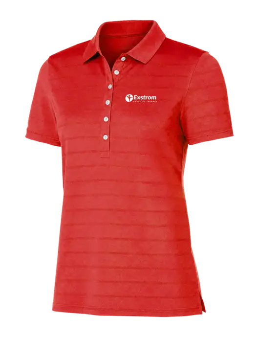 Callaway Womens Red Ventilated Polo w/Exstrom Logo