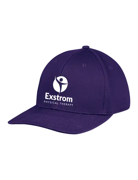 Premium Modern Structured Twill Purple Snapback Cap w/Exstrom Logo