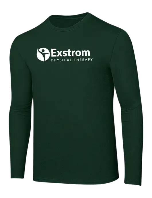 Ring Spun Forest Green 4.5 oz Long Sleeve T-Shirt w/Exstrom Logo