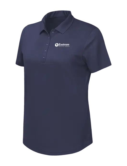 Callaway Womens Birdseye Navy Polo w/Exstrom Logo