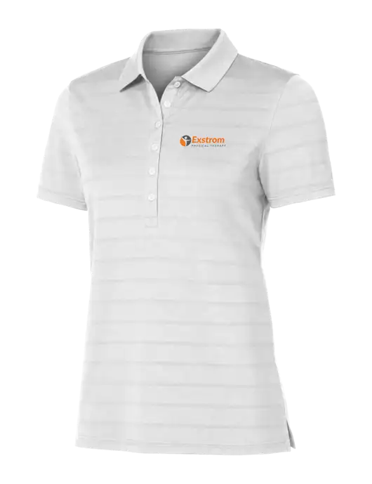 Callaway Womens Bright White Ventilated Polo w/Exstrom Logo