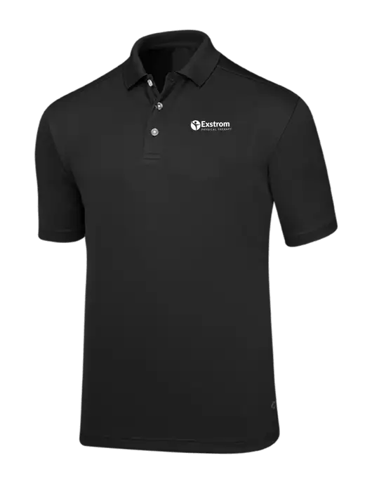 Callaway Core Black Performance Polo w/Exstrom Logo