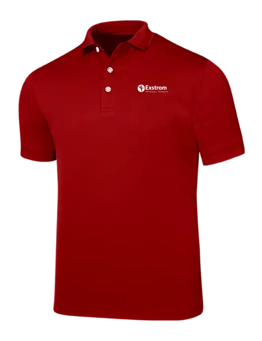Callaway Ottoman Red Polo w/Exstrom Logo