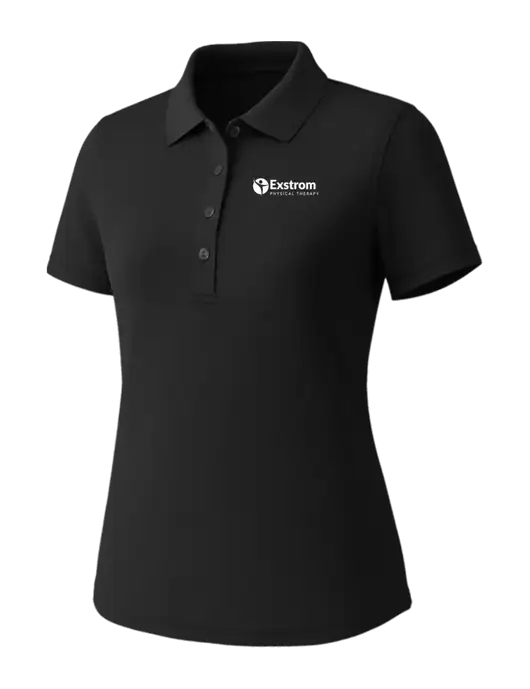 Callaway Womens Core Black Performance Polo w/Exstrom Logo