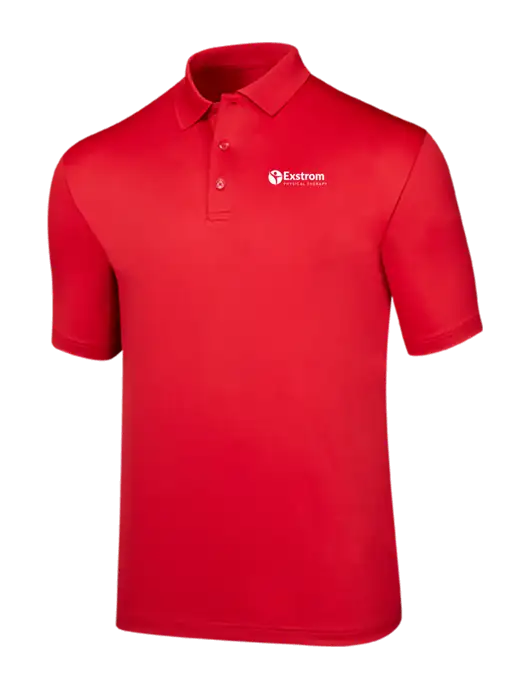 Callaway Opti-Dri Red Chev Polo w/Exstrom Logo
