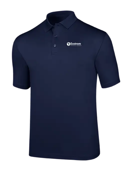 Callaway Opti-Dri Navy Chev Polo w/Exstrom Logo